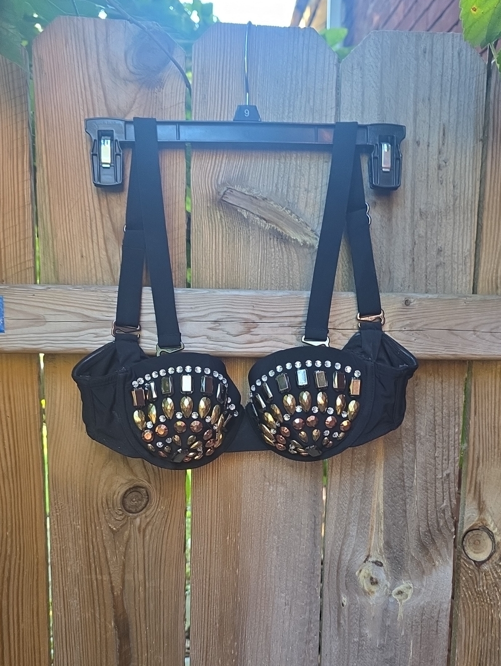 Black Embellished Push-Up Bra - Women Intimates
